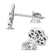 Solid Silver Celtic Knot Stud Earrings, ep274